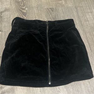 So Black Velvet Corduroy Skirt